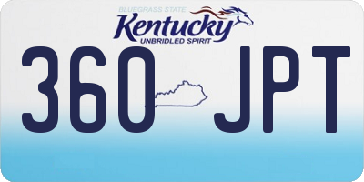 KY license plate 360JPT