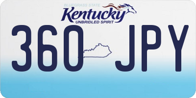 KY license plate 360JPY