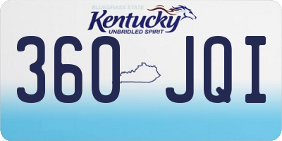 KY license plate 360JQI