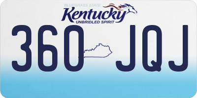 KY license plate 360JQJ