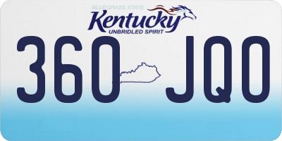 KY license plate 360JQO