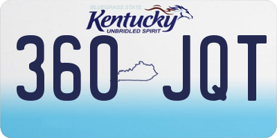 KY license plate 360JQT