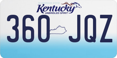 KY license plate 360JQZ