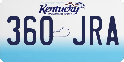 KY license plate 360JRA