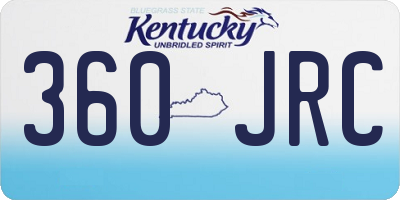 KY license plate 360JRC