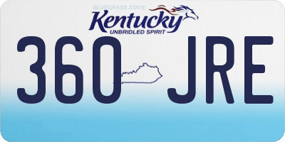 KY license plate 360JRE