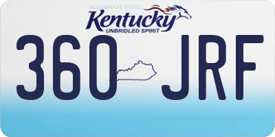 KY license plate 360JRF