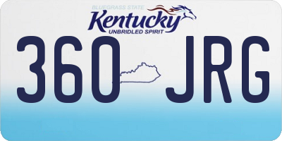 KY license plate 360JRG