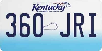 KY license plate 360JRI