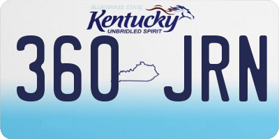 KY license plate 360JRN