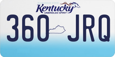 KY license plate 360JRQ