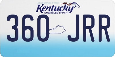 KY license plate 360JRR