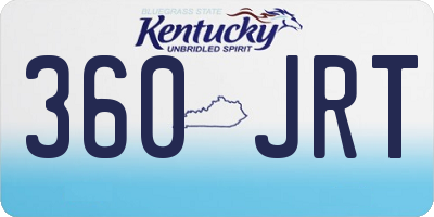 KY license plate 360JRT