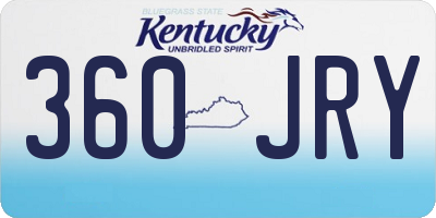 KY license plate 360JRY