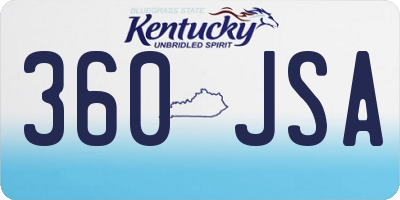 KY license plate 360JSA