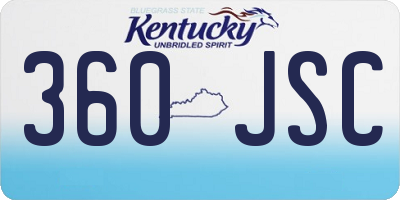 KY license plate 360JSC