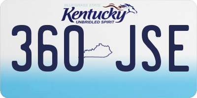 KY license plate 360JSE