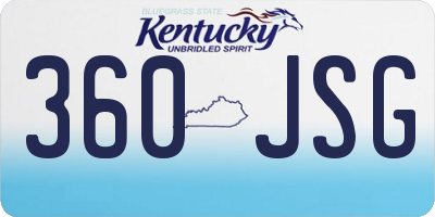 KY license plate 360JSG