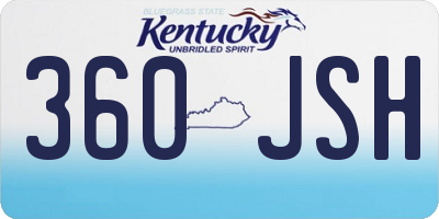 KY license plate 360JSH