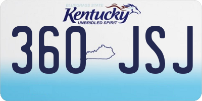 KY license plate 360JSJ