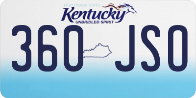 KY license plate 360JSO