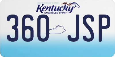 KY license plate 360JSP