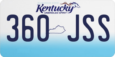 KY license plate 360JSS