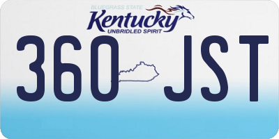KY license plate 360JST