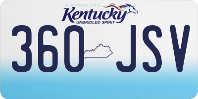 KY license plate 360JSV
