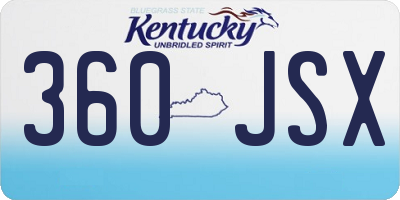 KY license plate 360JSX