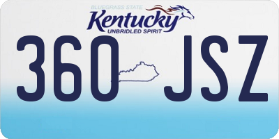 KY license plate 360JSZ