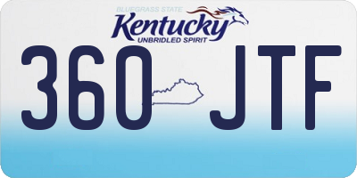KY license plate 360JTF