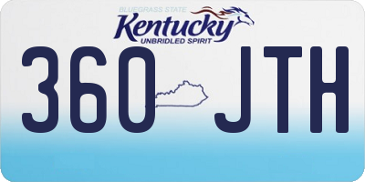 KY license plate 360JTH