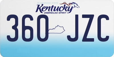 KY license plate 360JZC