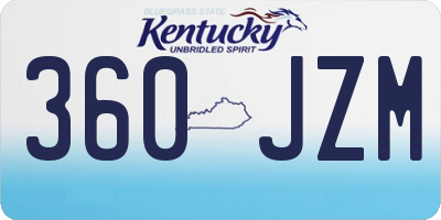 KY license plate 360JZM