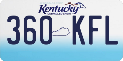KY license plate 360KFL