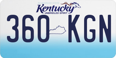KY license plate 360KGN