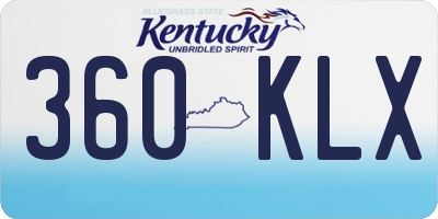 KY license plate 360KLX