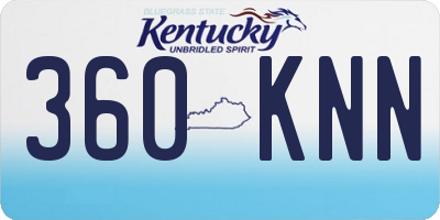 KY license plate 360KNN