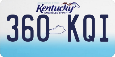 KY license plate 360KQI