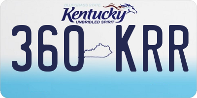 KY license plate 360KRR