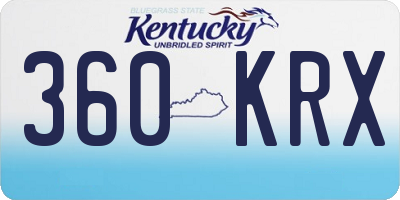 KY license plate 360KRX