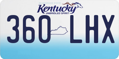 KY license plate 360LHX