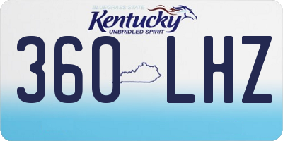 KY license plate 360LHZ