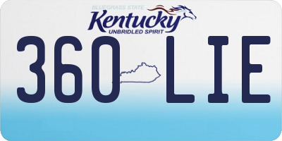 KY license plate 360LIE