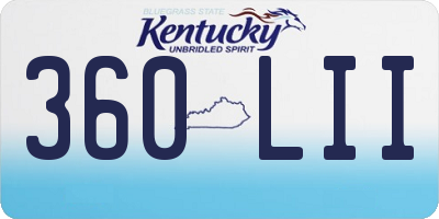 KY license plate 360LII