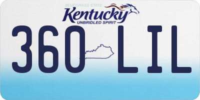 KY license plate 360LIL