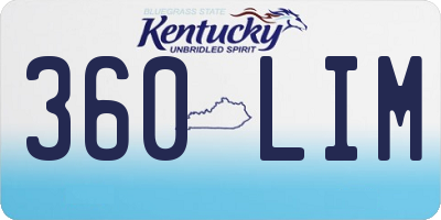 KY license plate 360LIM