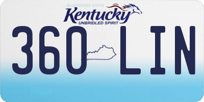 KY license plate 360LIN