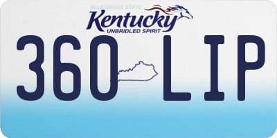 KY license plate 360LIP